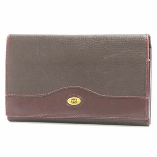 グッチ(Gucci)のオールドグッチ　ヴィンテージ　長財布　がま口コインケース　ブラウン・ボルドー系　GUCCI　18683912(財布)