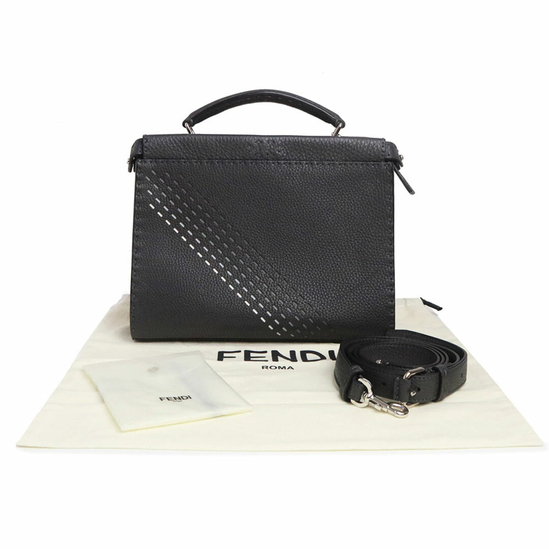 FENDI(フェンディ)のフェンディ セレリア ピーカブー フィット ミニ 2way ショルダー ハンドバッグ ブリーフケース  斜め掛け ローマンレザー グレー シルバー金具 7VA422 FENDI（新品・未使用品） レディースのバッグ(ハンドバッグ)の商品写真