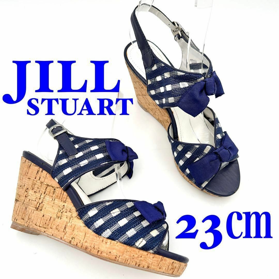 JILLSTUART(ジルスチュアート)のJILL STUART ジルスチュアート サンダル ウェッジソール リボン 23 レディースの靴/シューズ(サンダル)の商品写真