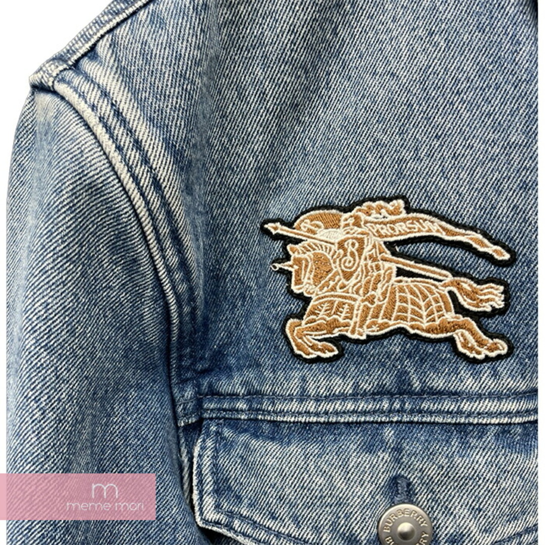 BURBERRY(バーバリー)のBurberry 22SS Logo Patch Denim Jacket バーバリー 22SSロゴパッチデニムジャケット  サッチェウェル ロゴ グラフィック アップリケ ライトインディゴ  サイズ50 【240514】【中古-A】【me04】 メンズのジャケット/アウター(その他)の商品写真