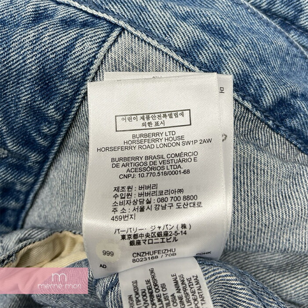 BURBERRY(バーバリー)のBurberry 22SS Logo Patch Denim Jacket バーバリー 22SSロゴパッチデニムジャケット  サッチェウェル ロゴ グラフィック アップリケ ライトインディゴ  サイズ50 【240514】【中古-A】【me04】 メンズのジャケット/アウター(その他)の商品写真