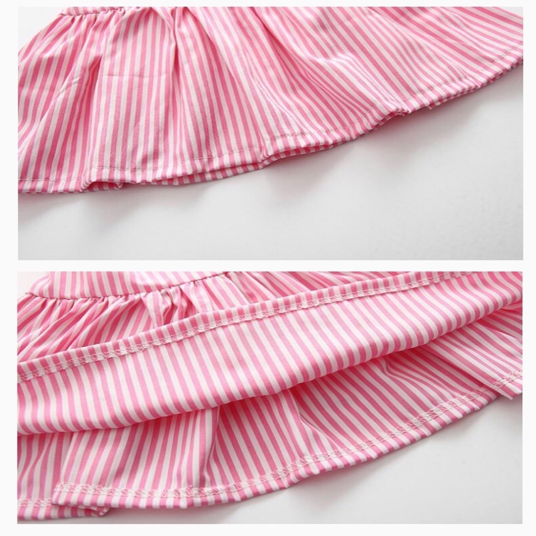 ワンピース セットアップ パンツ 女の子 80 韓国 ベビー ピンク 可愛い 夏 キッズ/ベビー/マタニティのベビー服(~85cm)(ワンピース)の商品写真