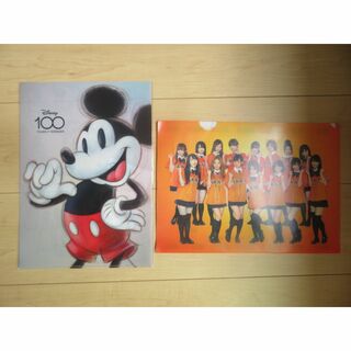 ディズニー(Disney)のディズニー　100周年　AKB48　ジャイアンツ　A4クリアファイル(ファイル/バインダー)