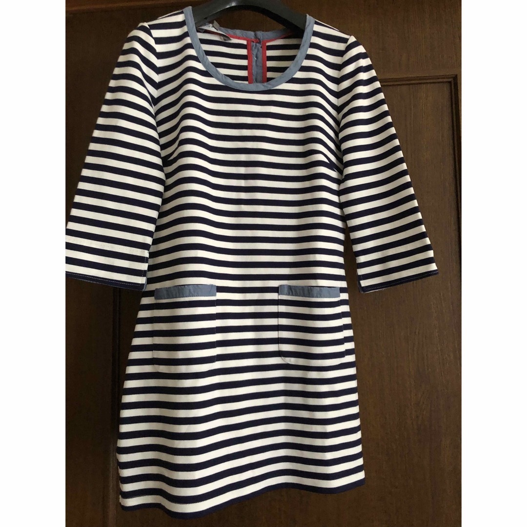 LAURA ASHLEY(ローラアシュレイ)のLAURA ASHLEYのボーダーチュニック(used品) レディースのトップス(チュニック)の商品写真