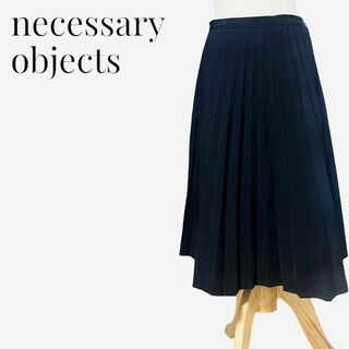 【大人気◎】necessary objects プリーツスカート ブラック(ひざ丈スカート)