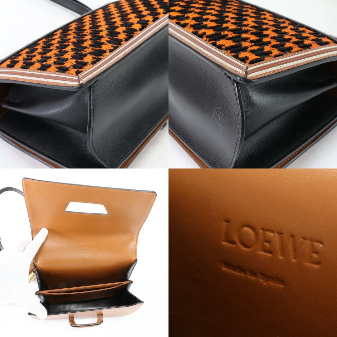 LOEWE(ロエベ)の極美品 ロエベ バルセロナ ニット レザー ショルダーバッグ 斜め掛け クロスボディ ハンド トート 本革 レディース EFM L4-3 レディースのバッグ(ショルダーバッグ)の商品写真