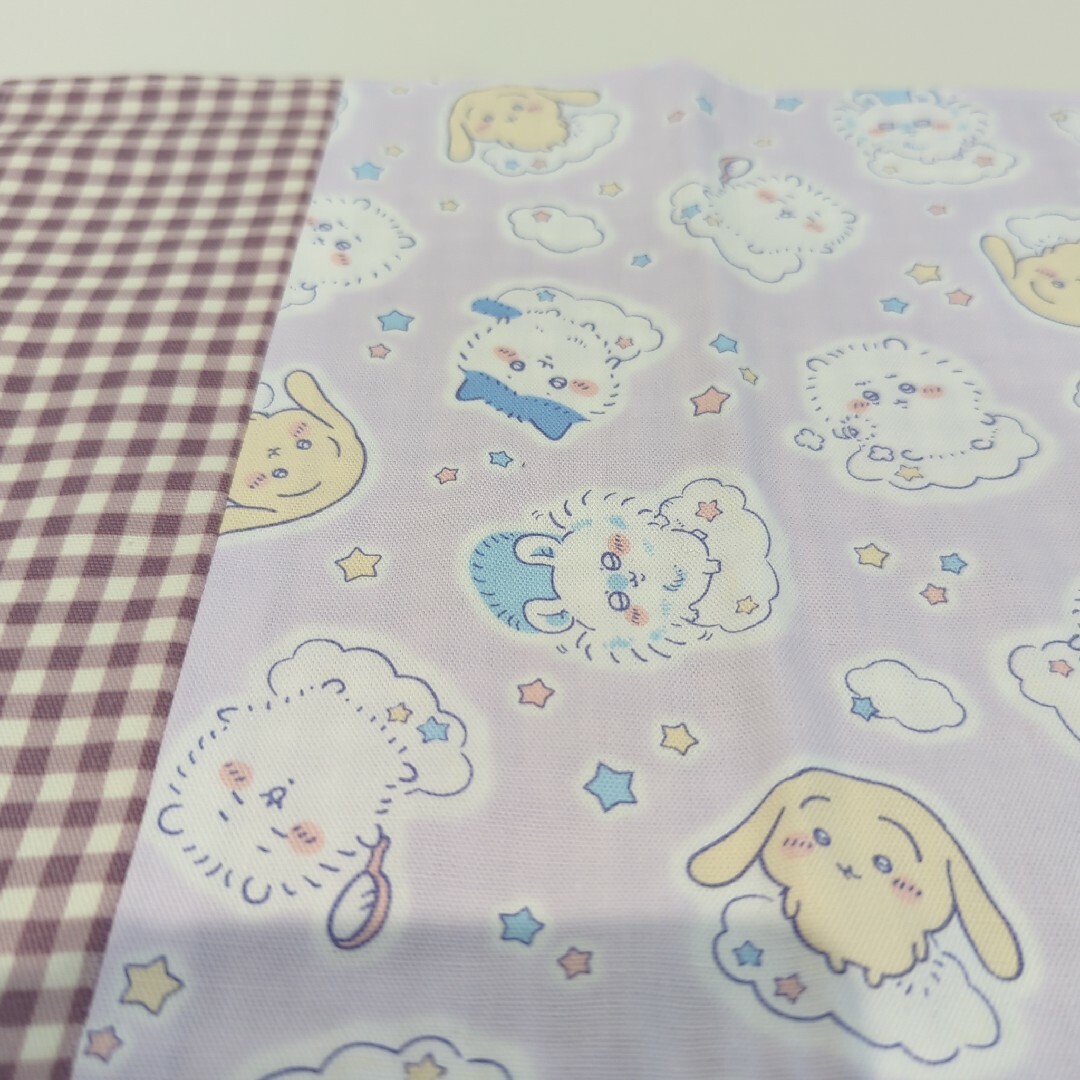 ちいかわ(チイカワ)のちいかわ お弁当袋、コップ袋、ランチマット 3点セット ハンドメイド キッズ/ベビー/マタニティのこども用バッグ(ランチボックス巾着)の商品写真