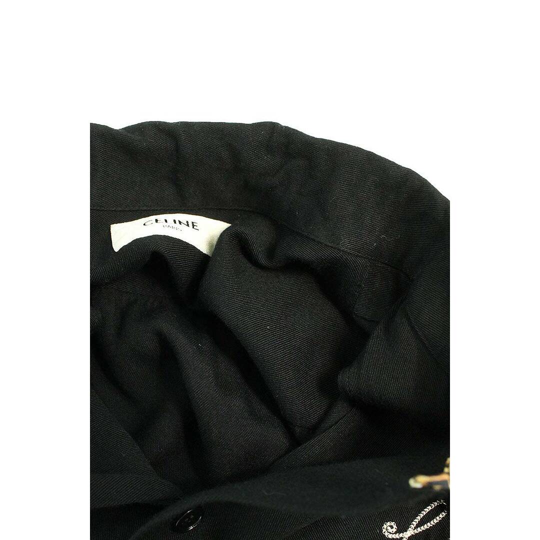 celine(セリーヌ)のセリーヌバイエディスリマン  22AW  2C831171S ロゴ刺繍レオパード ボーリング半袖シャツ メンズ 37 メンズのトップス(シャツ)の商品写真
