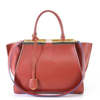 フェンディ(FENDI)の極美品 フェンディ 3JOURS トロワジュール レザー 2WAY ショルダーバッグ 斜め掛け クロスボディ ハンド トート レディース YYE P15-2(ショルダーバッグ)