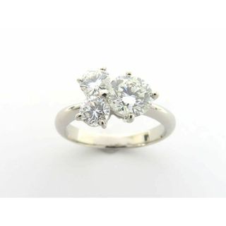 【新着】Pt900 ダイヤモンド1.024ct(H/SI2/VG)0.53ct リング #13【池袋店】【中古】(リング(指輪))