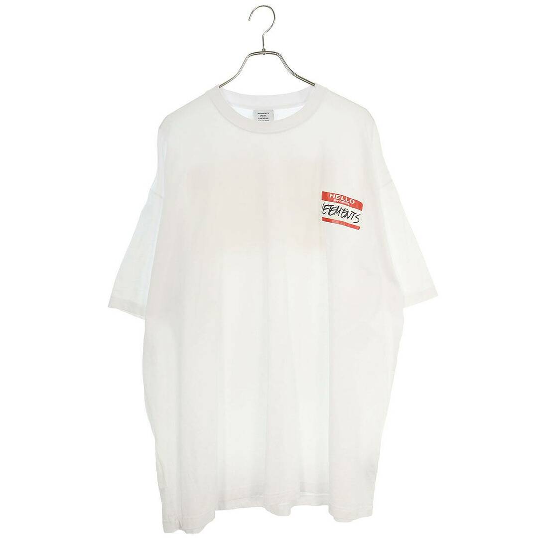 VETEMENTS(ヴェトモン)のヴェトモン  UE52TR140W MY NAME IS VETEMENTSTシャツ メンズ XL メンズのトップス(Tシャツ/カットソー(半袖/袖なし))の商品写真