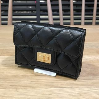 シャネル(CHANEL)の新品未使用 シャネル 2.55 マトラッセ 3つ折り財布 ヴィンテージカーフ 黒(財布)