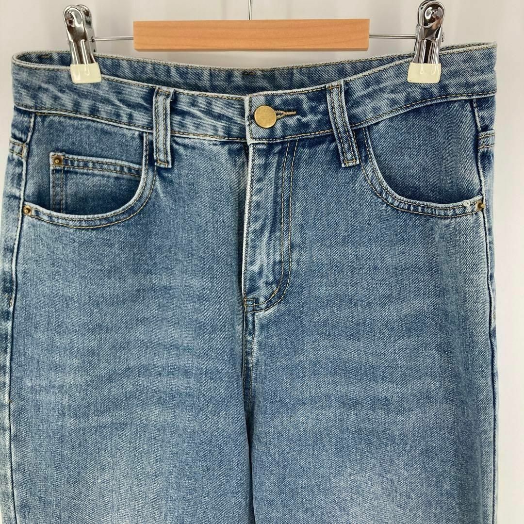 （美品）B’the du jeans  Lサイズ　デニム　ジーンズ　ダメージ レディースのパンツ(デニム/ジーンズ)の商品写真