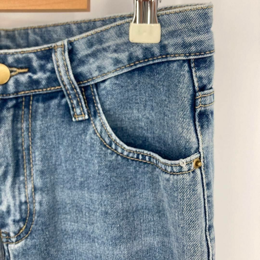 （美品）B’the du jeans  Lサイズ　デニム　ジーンズ　ダメージ レディースのパンツ(デニム/ジーンズ)の商品写真