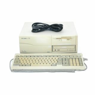 NEC - NEC PC-9821Xe 本体MSDOS キーボード セット動作品