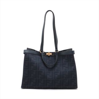 フェンディ(FENDI)の極美品 フェンディ ズッカ ミディアム エックス トート バッグ 8BH374 2way ショルダー レザー ビジネス A4 メンズ EEE U46-7(トートバッグ)