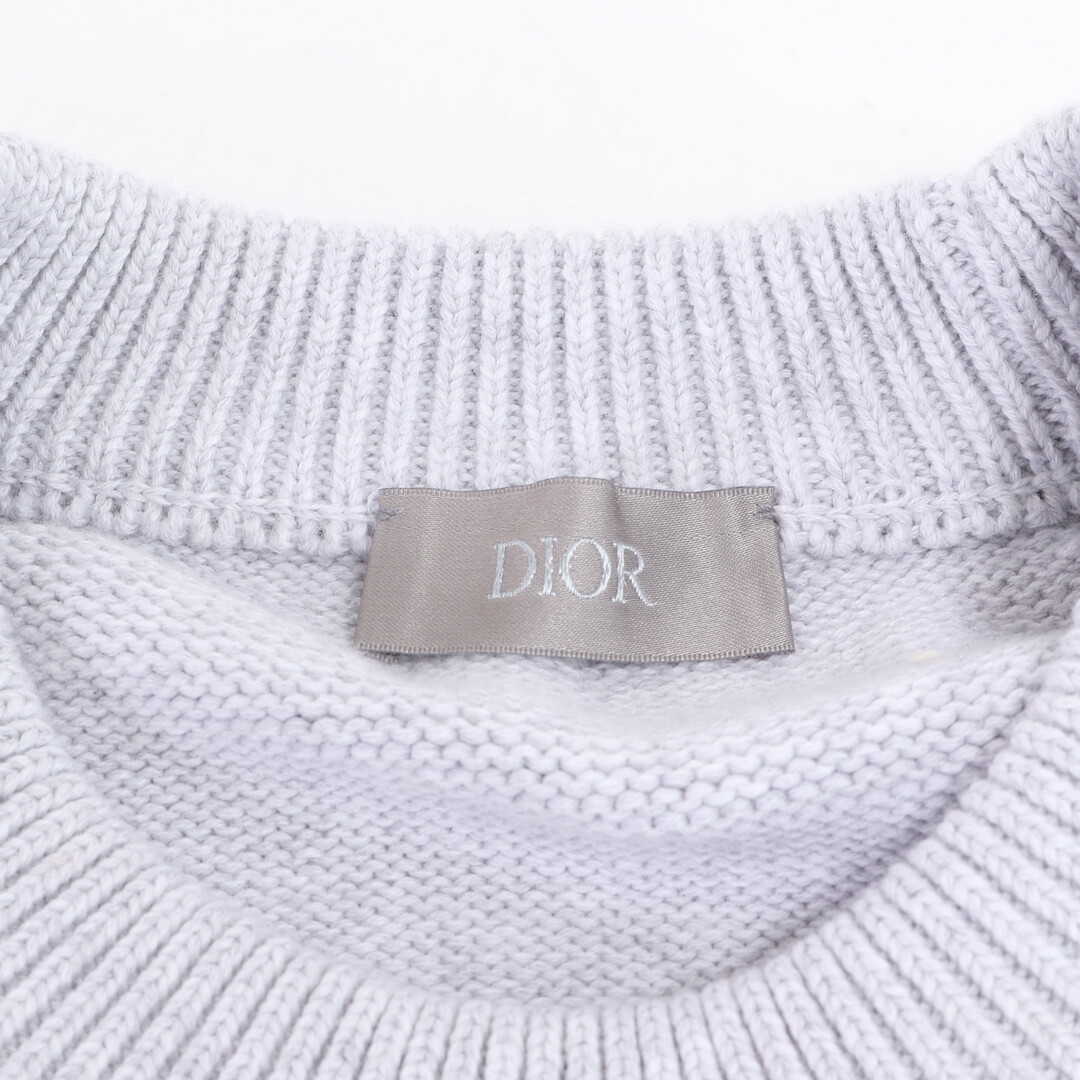 Christian Dior(クリスチャンディオール)の極美品 ディオール サイドライン オブリーク コットン ニット 113M638AT187 M トップス シルク グレー トロッター メンズ EHM W11-6 メンズのトップス(ニット/セーター)の商品写真