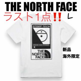 ザノースフェイス(THE NORTH FACE)の新品⭐️ノースフェイおしゃれデザイン半袖TシャツLホワイト韓国限定日本未入荷(Tシャツ/カットソー(半袖/袖なし))