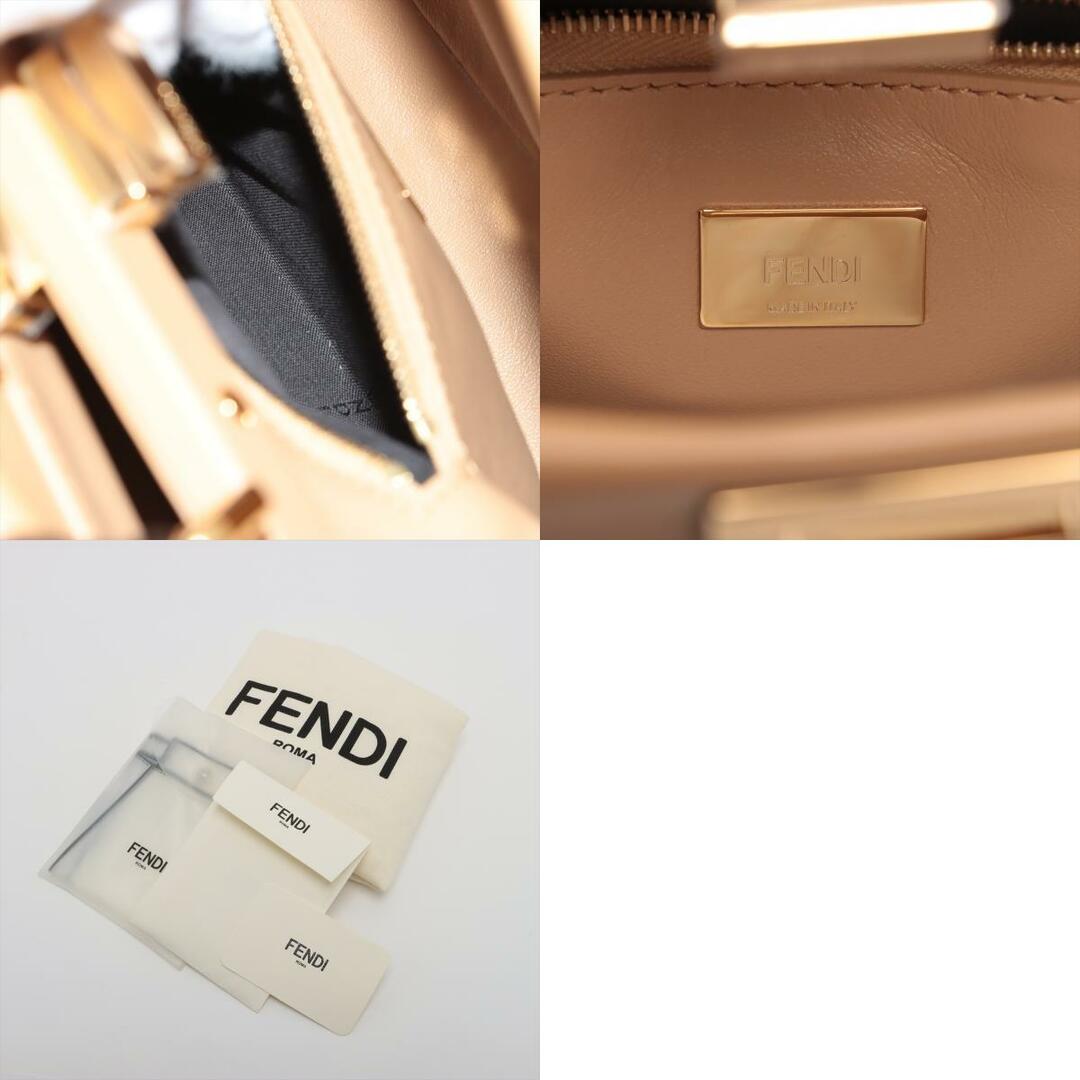 FENDI(フェンディ)の新品同様 フェンディ ミニ ピーカブー ズッカ ムートン 8BN244 レザー 2WAY ショルダーバッグ 斜め掛け ハンド レディース EEM V43-9 レディースのバッグ(ショルダーバッグ)の商品写真