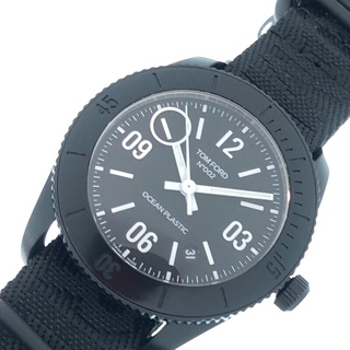トムフォード(TOM FORD)の　トムフォード TOM FORD N.002 オーシャンプラスチックスポーツ TF0120248283 マットブラック 海洋プラスチック/SS 自動巻き メンズ 腕時計(その他)