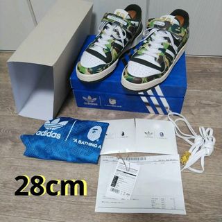 A BATHING APE - adidas FORUM 84 BAPE LOW 28cm