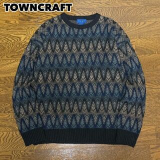TOWNCRAFT - 80-90s TOWNCRAFT タウンクラフト ニット セーター 総柄