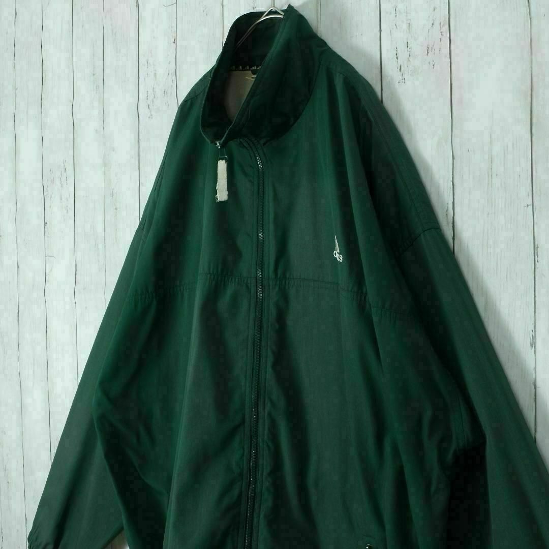 【希少】アディダス 90s ブルゾン グリーン XL 刺繍ロゴ 入手困難 一点物 メンズのジャケット/アウター(ブルゾン)の商品写真