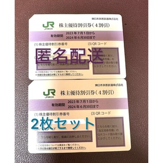 ジェイアール(JR)のJR東日本　株主優待割引券2枚　匿名配送(その他)