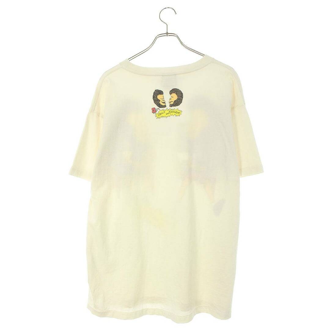 セントマイケル SAINT MICHAEL ×アベイシングエイプ A BATHING APE  23SS  SM-S23-0000-110 ダブルネームプリントTシャツ メンズ L メンズのトップス(Tシャツ/カットソー(半袖/袖なし))の商品写真