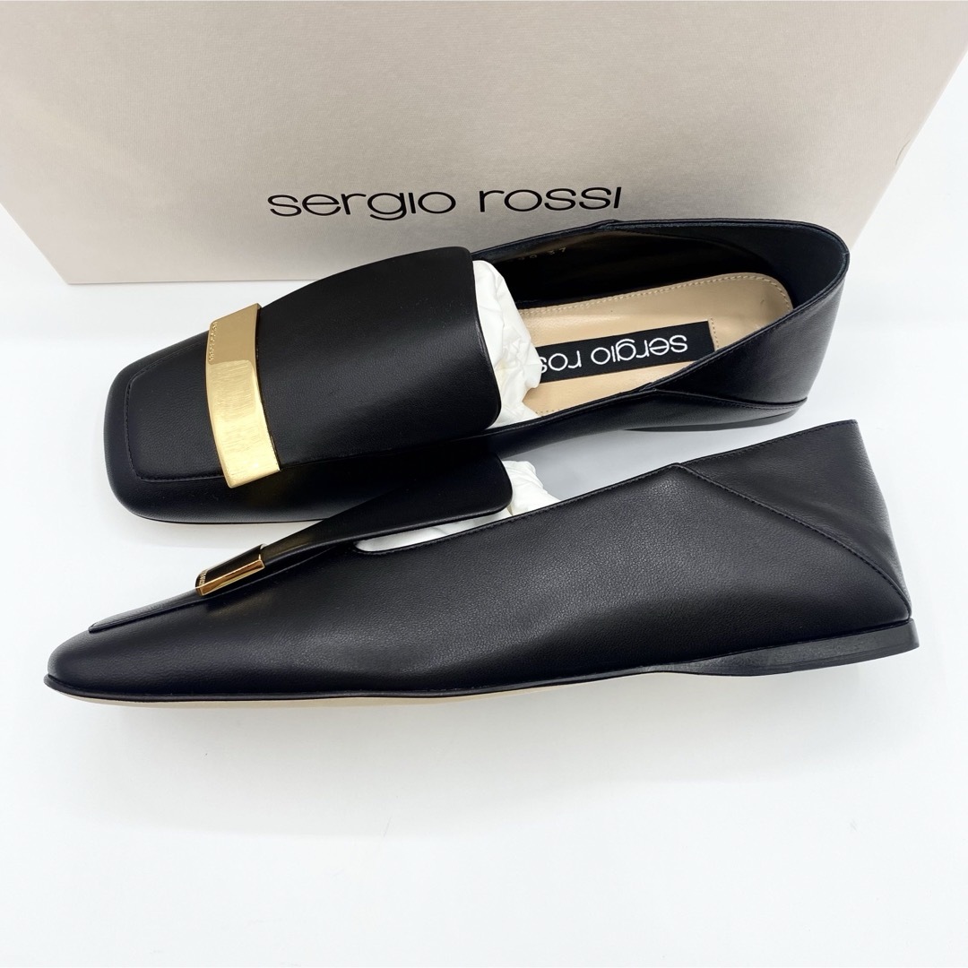 Sergio Rossi(セルジオロッシ)の新品未使用！送料込み★Sergio Rossi★Nappa Slippers レディースの靴/シューズ(ローファー/革靴)の商品写真