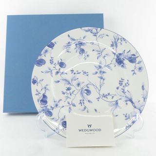 ウェッジウッド(WEDGWOOD)の未使用 WEDGWOOD ウェッジウッド ブループラム 大皿 27cmプレート ディナー 廃盤 青 白 SU6012D (食器)