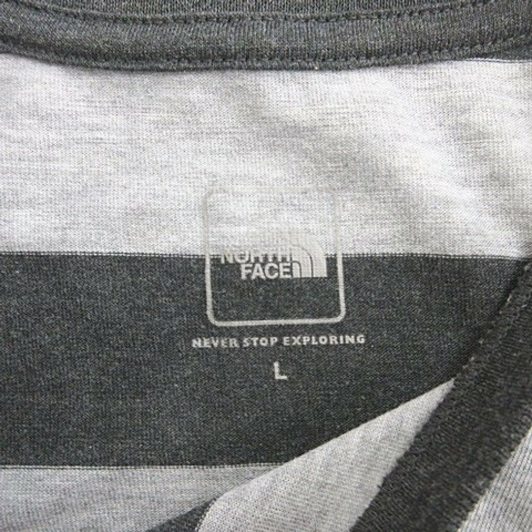 THE NORTH FACE(ザノースフェイス)のザノースフェイス THE NORTH FACE Tシャツ ボーダー グレー L メンズのトップス(Tシャツ/カットソー(半袖/袖なし))の商品写真