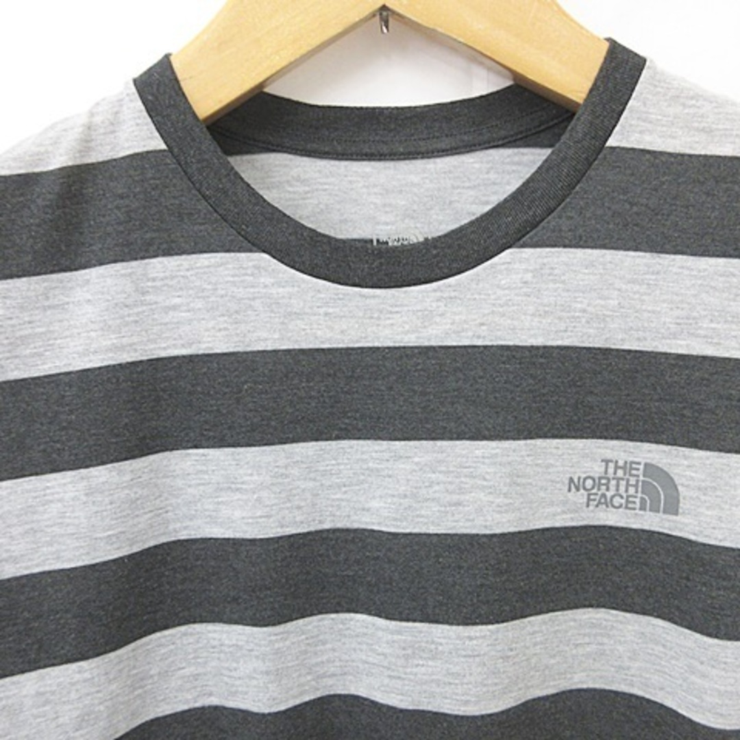 THE NORTH FACE(ザノースフェイス)のザノースフェイス THE NORTH FACE Tシャツ ボーダー グレー L メンズのトップス(Tシャツ/カットソー(半袖/袖なし))の商品写真