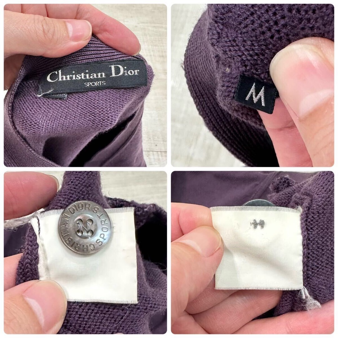 Christian Dior(クリスチャンディオール)のChristian Dior SPORTS CD ロゴ 刺繍 カーディガン M メンズのトップス(カーディガン)の商品写真