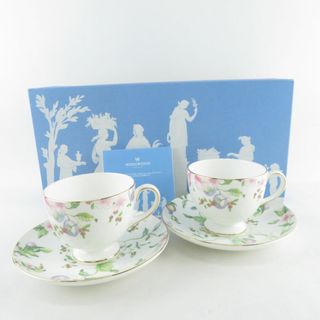 WEDGWOOD - 未使用 WEDGWOOD ウェッジウッド スウィートプラム ティーカップ＆ソーサー 2客 ペア リー SU6056E 