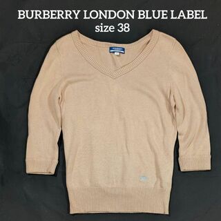 BURBERRY BLUE LABEL - バーバリーブルーレーベル　七分袖ニット　38　Vネック　サマーニット　薄手