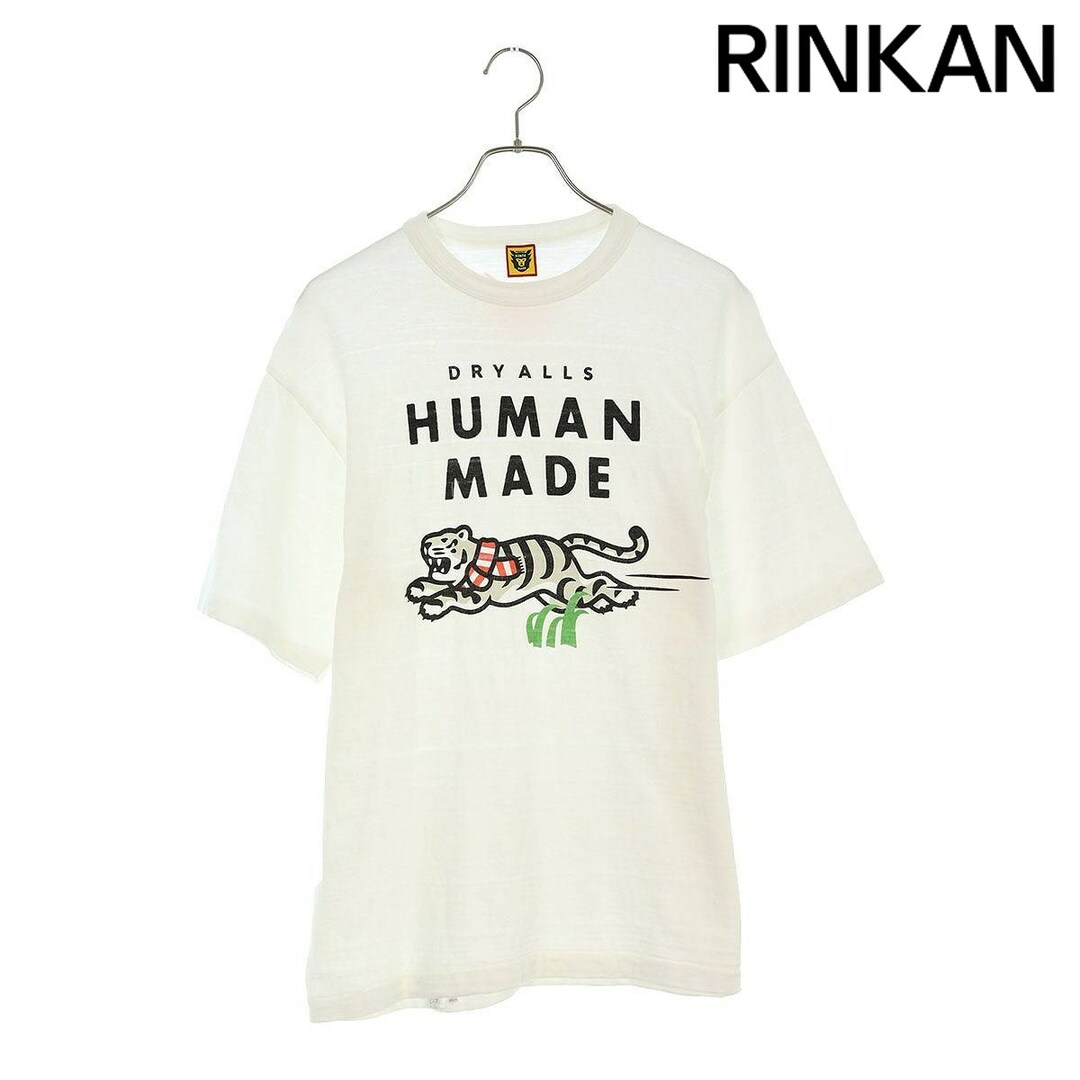 HUMAN MADE(ヒューマンメイド)のヒューマンメイド ホワイトタイガープリントTシャツ メンズ L メンズのトップス(Tシャツ/カットソー(半袖/袖なし))の商品写真