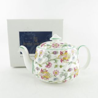 ミントン(MINTON)の未使用 MINTON ミントン ハドンホール ティーポット 茶器 花柄 紅茶 英国 緑 白 ホワイト SU6072E (その他)