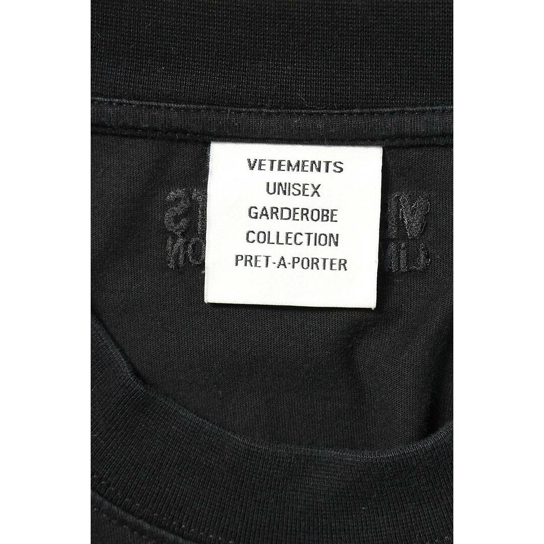 VETEMENTS(ヴェトモン)のヴェトモン  UE52TR170B VTEMETNESプリントTシャツ メンズ S メンズのトップス(Tシャツ/カットソー(半袖/袖なし))の商品写真