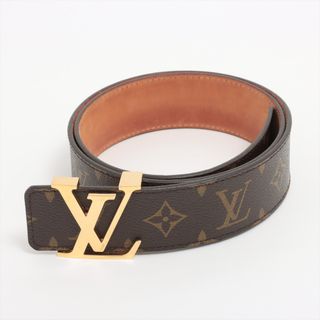 ルイヴィトン(LOUIS VUITTON)のヴィトン サンチュール LVイニシアル PVC×レザー 85/34 ブラウ(ベルト)