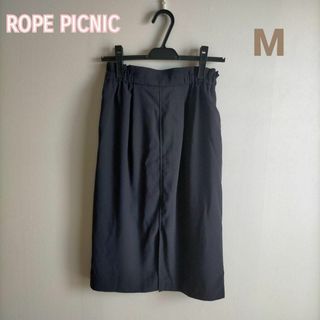 ロペピクニック(Rope' Picnic)のロペピクニック　タイトスカート　ネイビー　ウエストゴム　M(ひざ丈スカート)