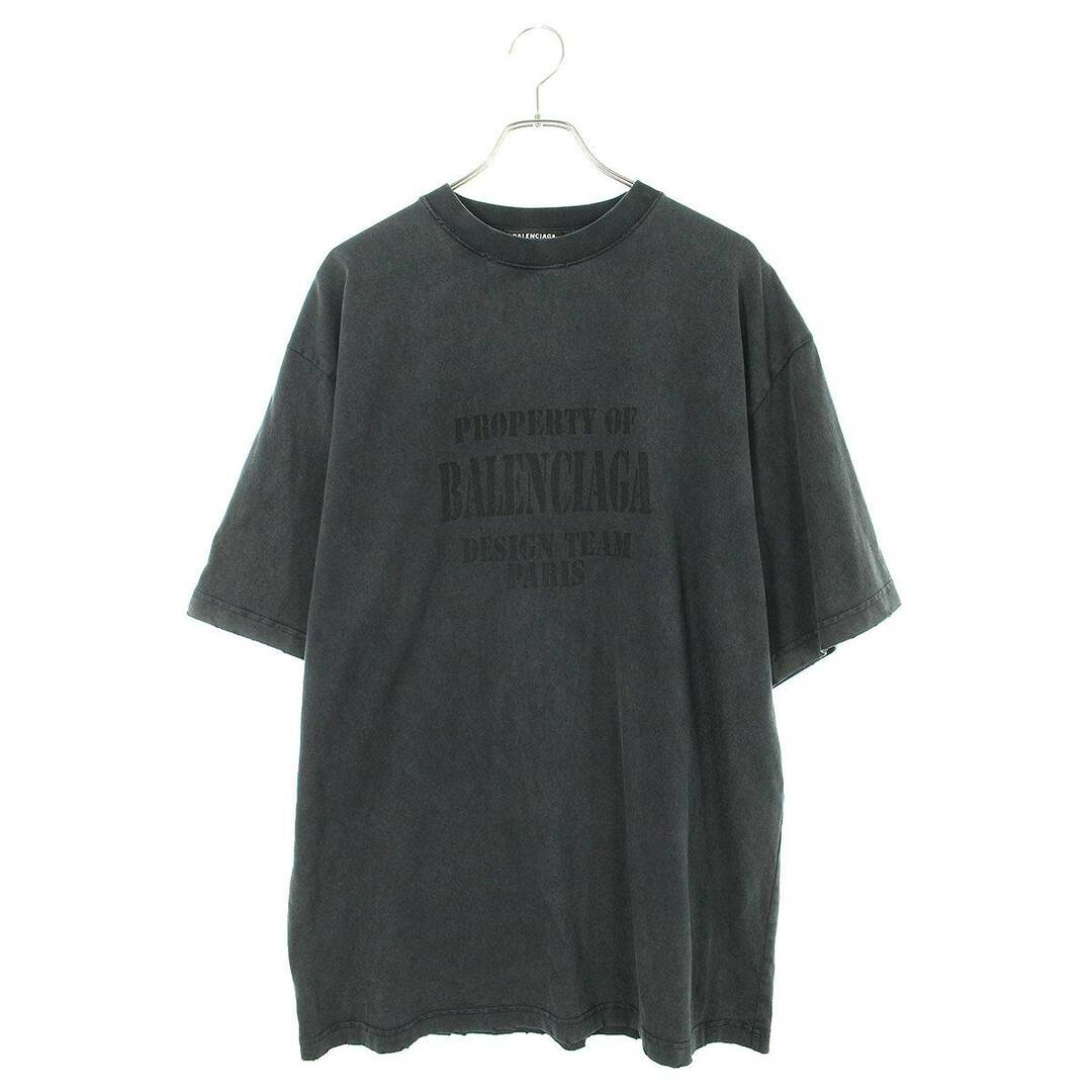 Balenciaga(バレンシアガ)のバレンシアガ  22AW  641675 TMVH8 ダメージ加工ロゴプリントオーバーサイズTシャツ メンズ S メンズのトップス(Tシャツ/カットソー(半袖/袖なし))の商品写真