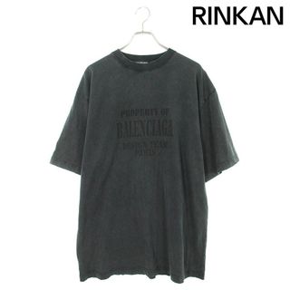 バレンシアガ(Balenciaga)のバレンシアガ  22AW  641675 TMVH8 ダメージ加工ロゴプリントオーバーサイズTシャツ メンズ S(Tシャツ/カットソー(半袖/袖なし))