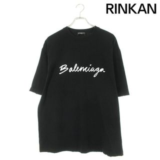 バレンシアガ(Balenciaga)のバレンシアガ  22AW  612966 TMVB4 ダメージ加工シグネチャーロゴTシャツ メンズ S(Tシャツ/カットソー(半袖/袖なし))