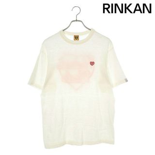 ヒューマンメイド(HUMAN MADE)のヒューマンメイド  Heart Badge T-Shirt ハートワッペンバックロゴプリントTシャツ メンズ M(Tシャツ/カットソー(半袖/袖なし))