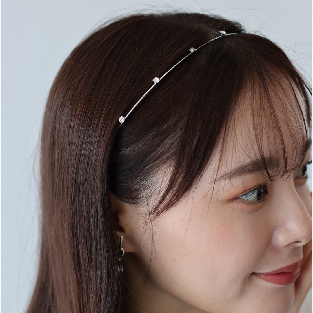 カチューシャ 結婚式 ヘアアクセサリー ゴールド レディースのヘアアクセサリー(カチューシャ)の商品写真