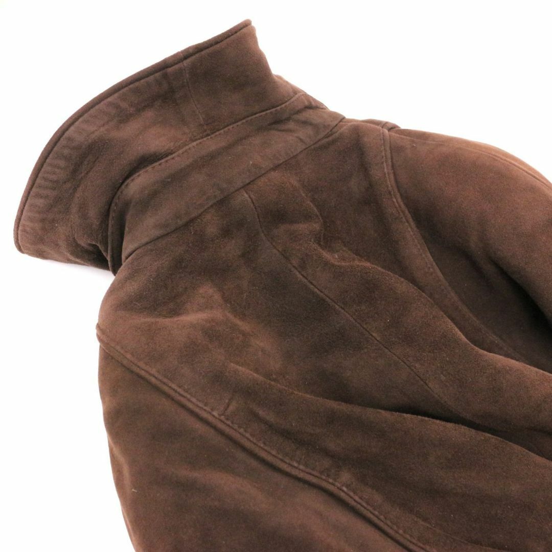LOEWE(ロエベ)のロエベ コート アウター サイズ 42 レザー 革 スウェード ウール ブラウン メンズのジャケット/アウター(チェスターコート)の商品写真