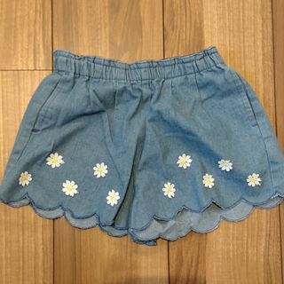 petit main - プティマイン　花刺繍　キュロット