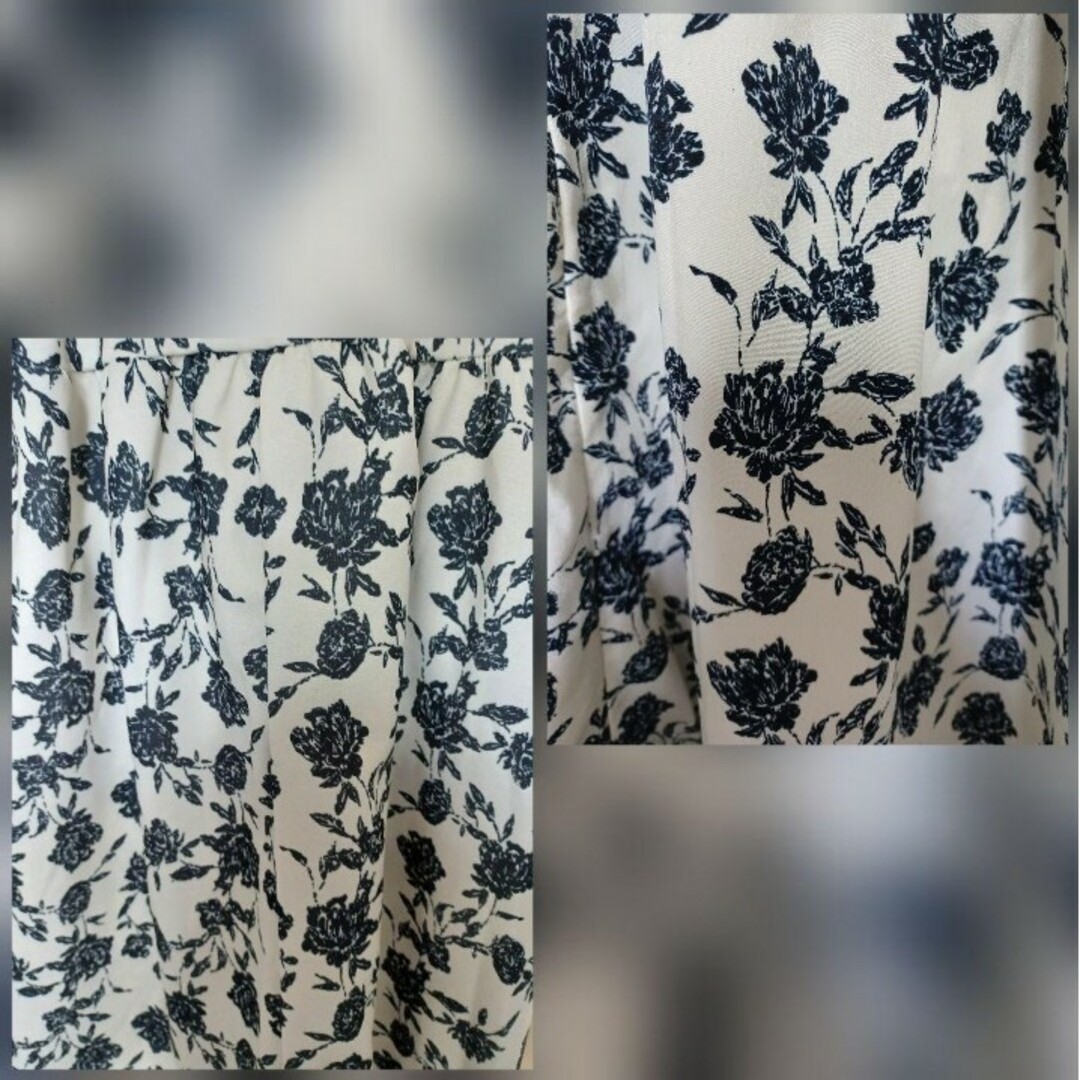 親子コーデ Tシャツ一体型花柄ワンピース リンクコーデ　親子２枚セット レディースのワンピース(ひざ丈ワンピース)の商品写真