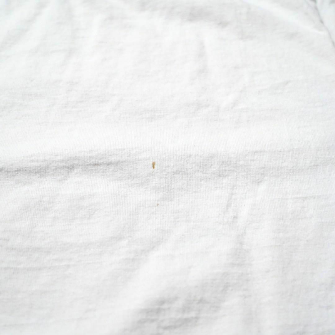 90s リンガーネック　Tシャツ　カレッジロゴ　アイボリー　グリーン　古着 メンズのトップス(Tシャツ/カットソー(半袖/袖なし))の商品写真
